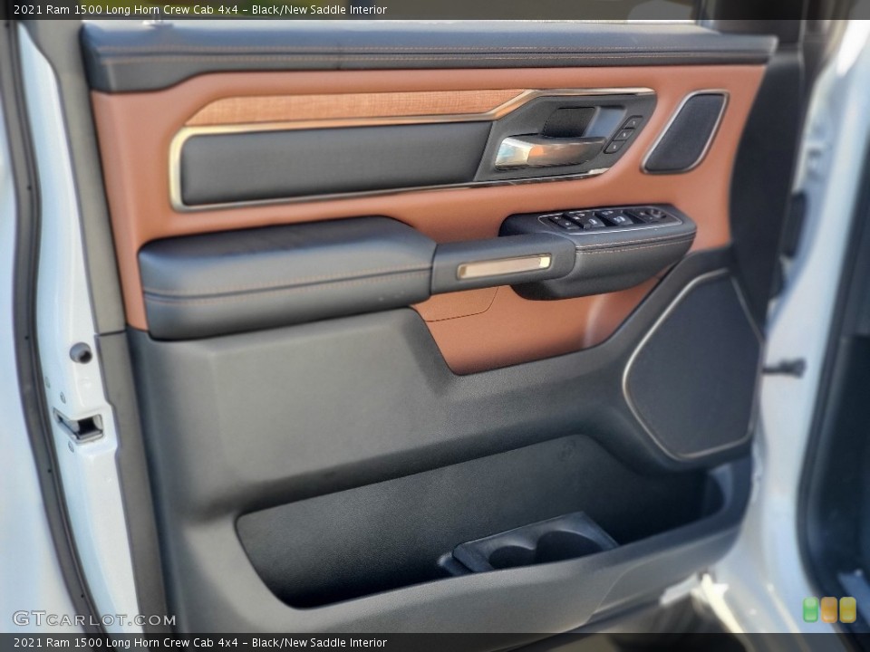 Black/New Saddle Interior Door Panel for the 2021 Ram 1500 Long Horn Crew Cab 4x4 #140111188