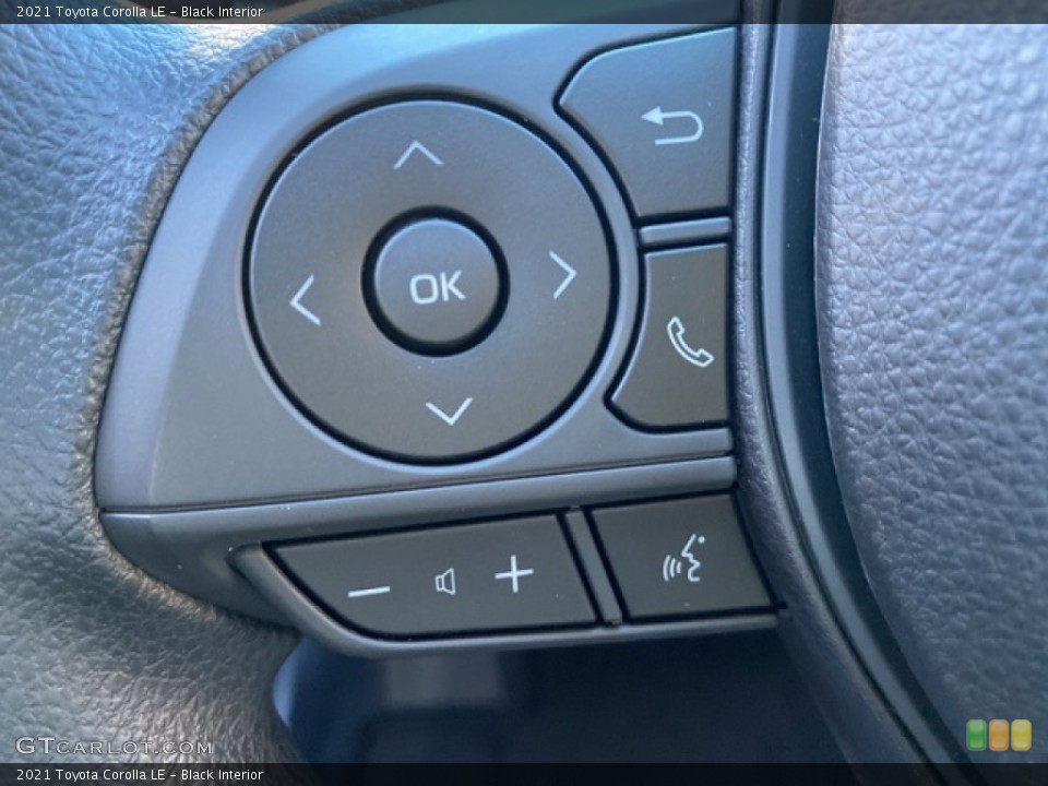 Black Interior Steering Wheel for the 2021 Toyota Corolla LE #140111551