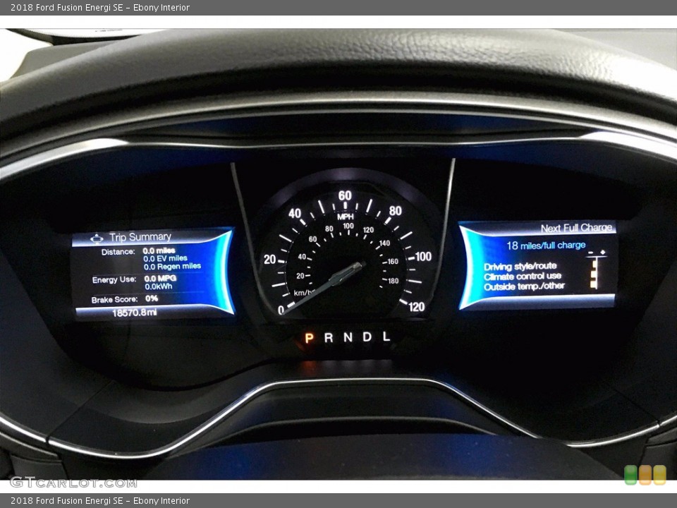 Ebony Interior Gauges for the 2018 Ford Fusion Energi SE #140111731