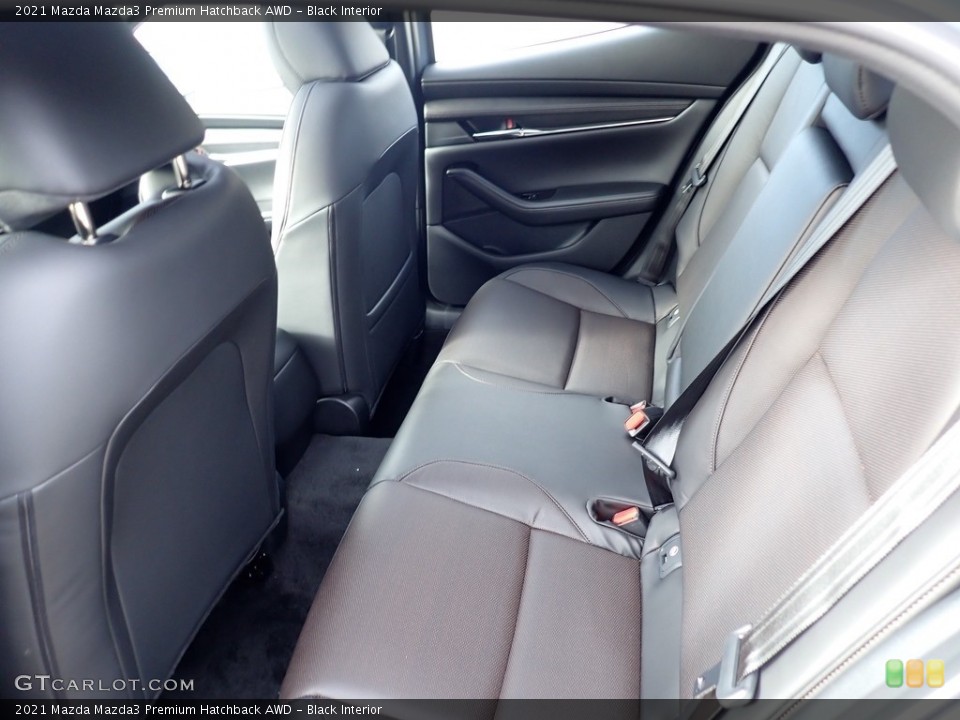 Black Interior Rear Seat for the 2021 Mazda Mazda3 Premium Hatchback AWD #140112343