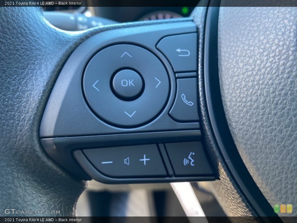 Black Interior Steering Wheel for the 2021 Toyota RAV4 LE AWD #140112772
