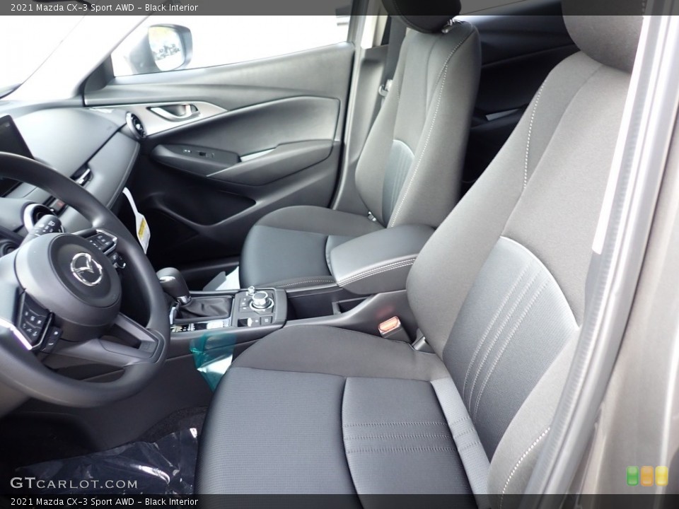 Black Interior Front Seat for the 2021 Mazda CX-3 Sport AWD #140113015