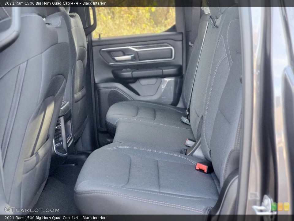 Black Interior Rear Seat for the 2021 Ram 1500 Big Horn Quad Cab 4x4 #140113172