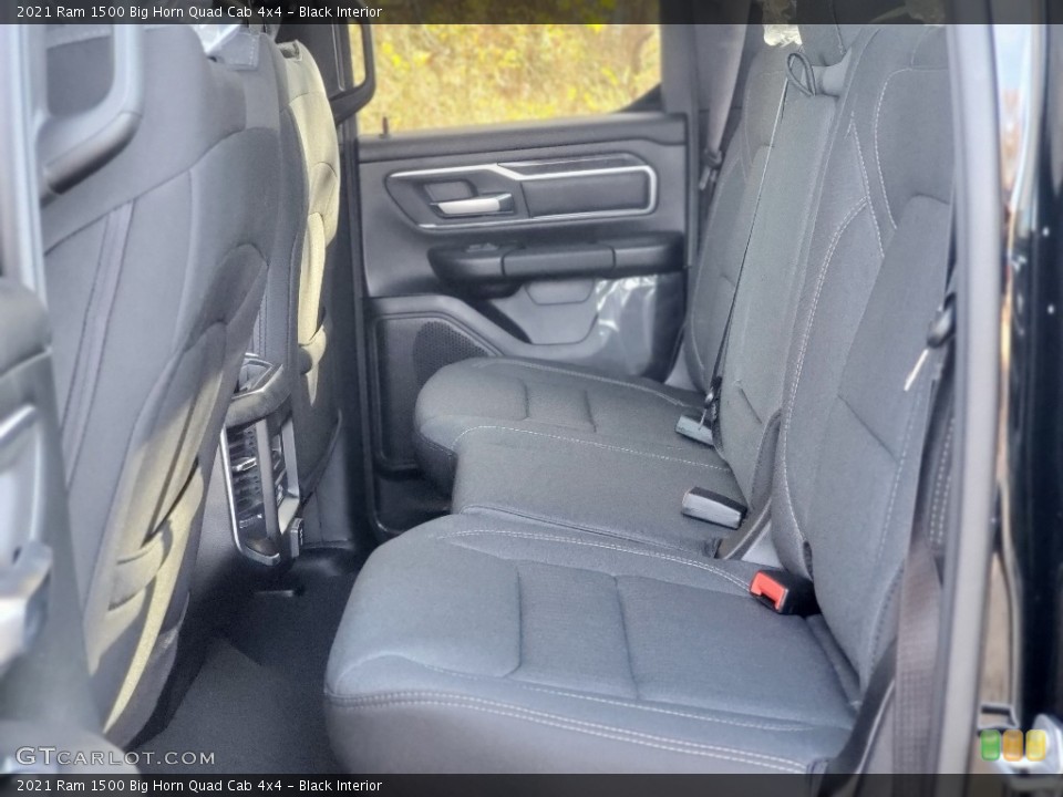 Black Interior Rear Seat for the 2021 Ram 1500 Big Horn Quad Cab 4x4 #140113510