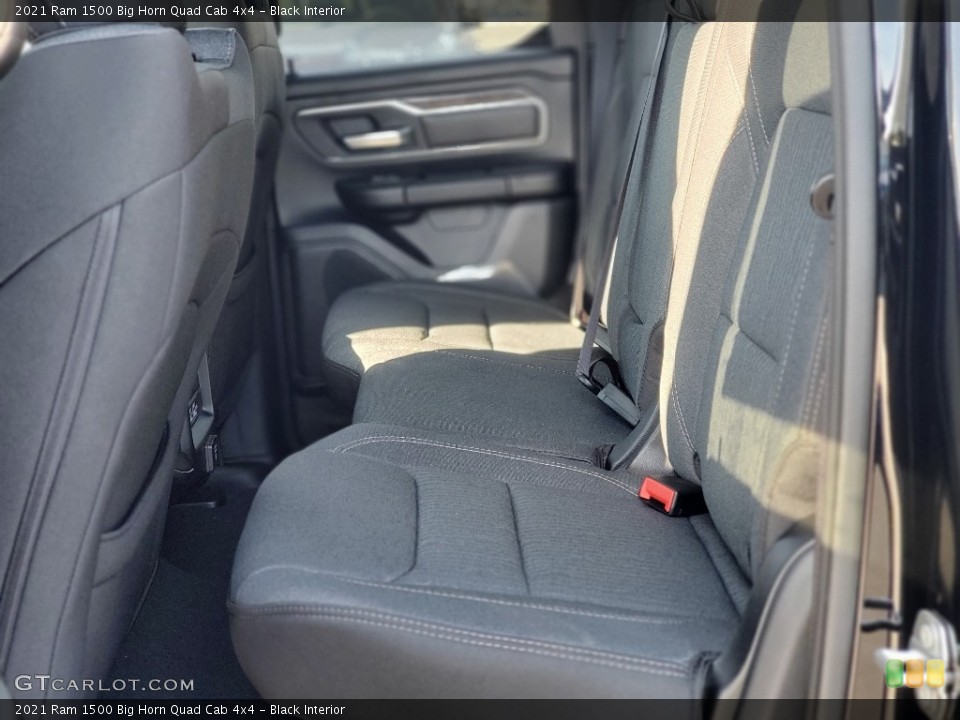Black Interior Rear Seat for the 2021 Ram 1500 Big Horn Quad Cab 4x4 #140115730