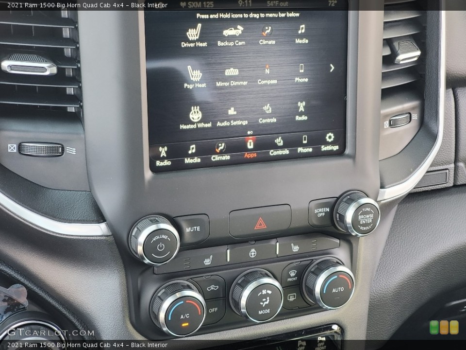 Black Interior Controls for the 2021 Ram 1500 Big Horn Quad Cab 4x4 #140115877