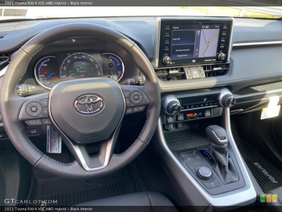 Black Interior Dashboard for the 2021 Toyota RAV4 XSE AWD Hybrid #140116054