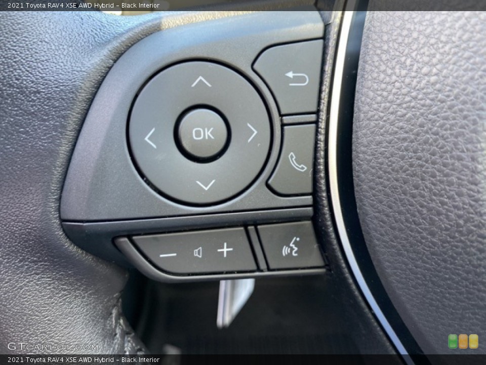 Black Interior Steering Wheel for the 2021 Toyota RAV4 XSE AWD Hybrid #140116075