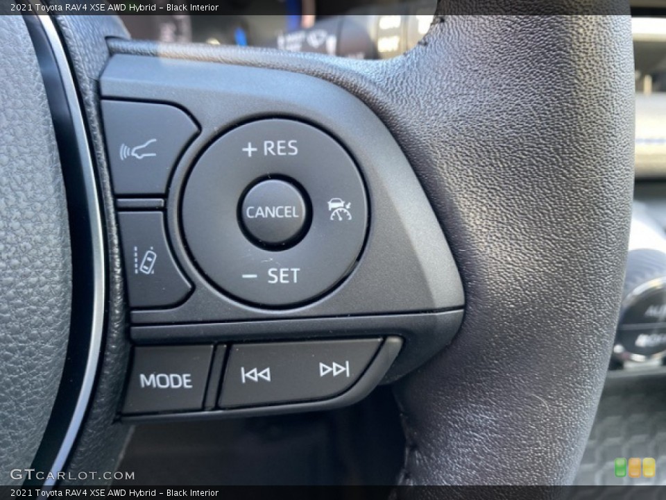 Black Interior Steering Wheel for the 2021 Toyota RAV4 XSE AWD Hybrid #140116096
