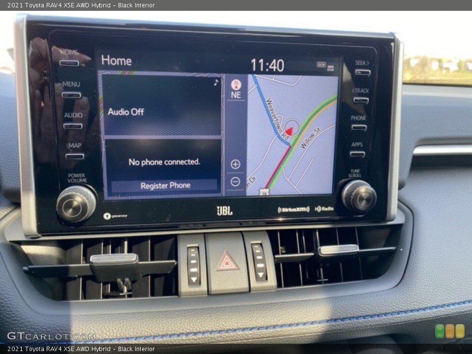 Black Interior Navigation for the 2021 Toyota RAV4 XSE AWD Hybrid #140116111