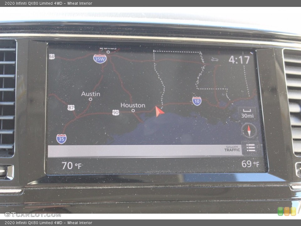 Wheat Interior Navigation for the 2020 Infiniti QX80 Limited 4WD #140116513