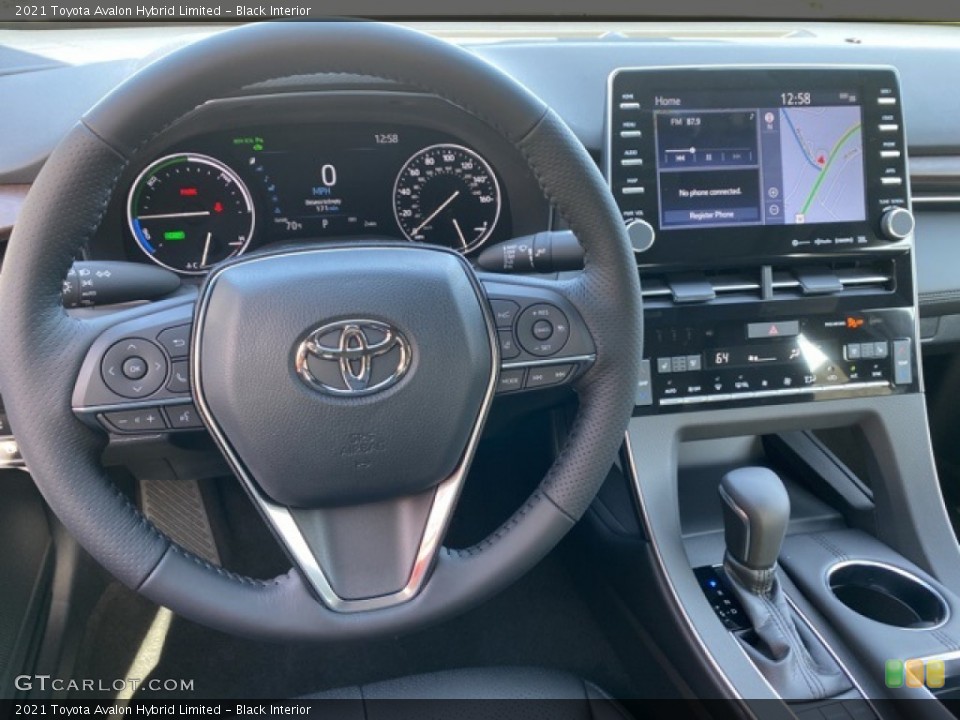 Black Interior Steering Wheel for the 2021 Toyota Avalon Hybrid Limited #140116894