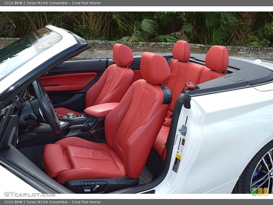 Coral Red Interior Front Seat for the 2019 BMW 2 Series M240i Convertible #140123823
