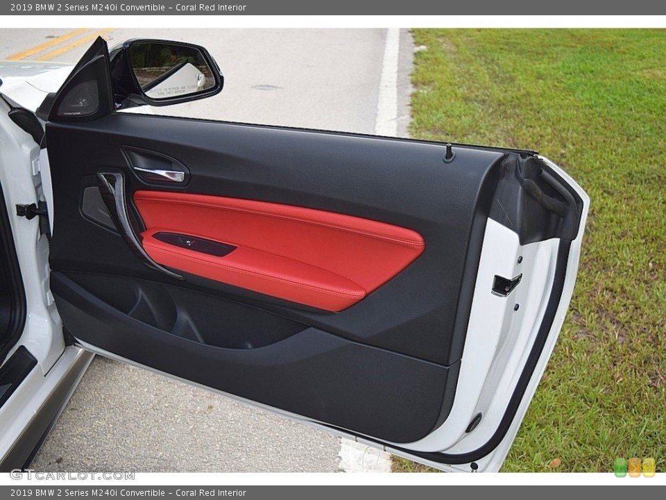 Coral Red Interior Door Panel for the 2019 BMW 2 Series M240i Convertible #140123937