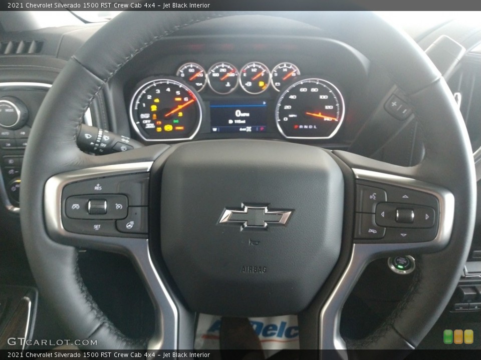Jet Black Interior Steering Wheel for the 2021 Chevrolet Silverado 1500 RST Crew Cab 4x4 #140126670