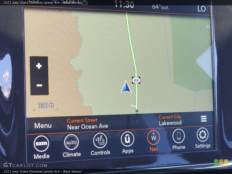 Black Interior Navigation for the 2021 Jeep Grand Cherokee Laredo 4x4 #140132022