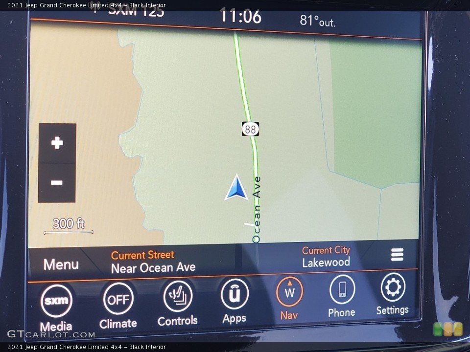 Black Interior Navigation for the 2021 Jeep Grand Cherokee Limited 4x4 #140132328