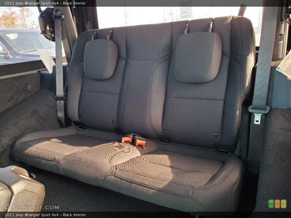 Black Interior Rear Seat for the 2021 Jeep Wrangler Sport 4x4 #140132929