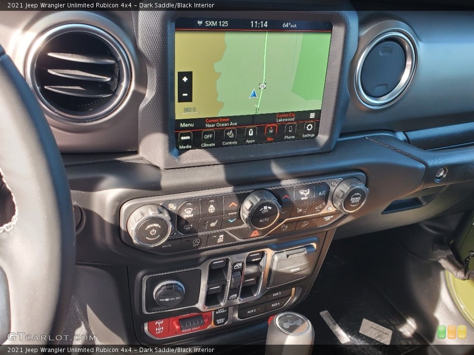 Dark Saddle/Black Interior Navigation for the 2021 Jeep Wrangler Unlimited Rubicon 4x4 #140133258