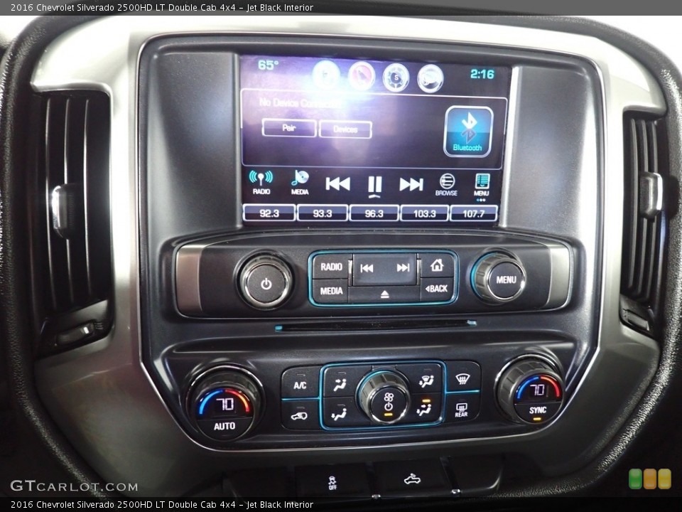 Jet Black Interior Controls for the 2016 Chevrolet Silverado 2500HD LT Double Cab 4x4 #140135691