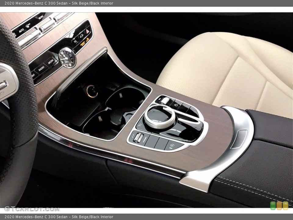 Silk Beige/Black Interior Controls for the 2020 Mercedes-Benz C 300 Sedan #140141591