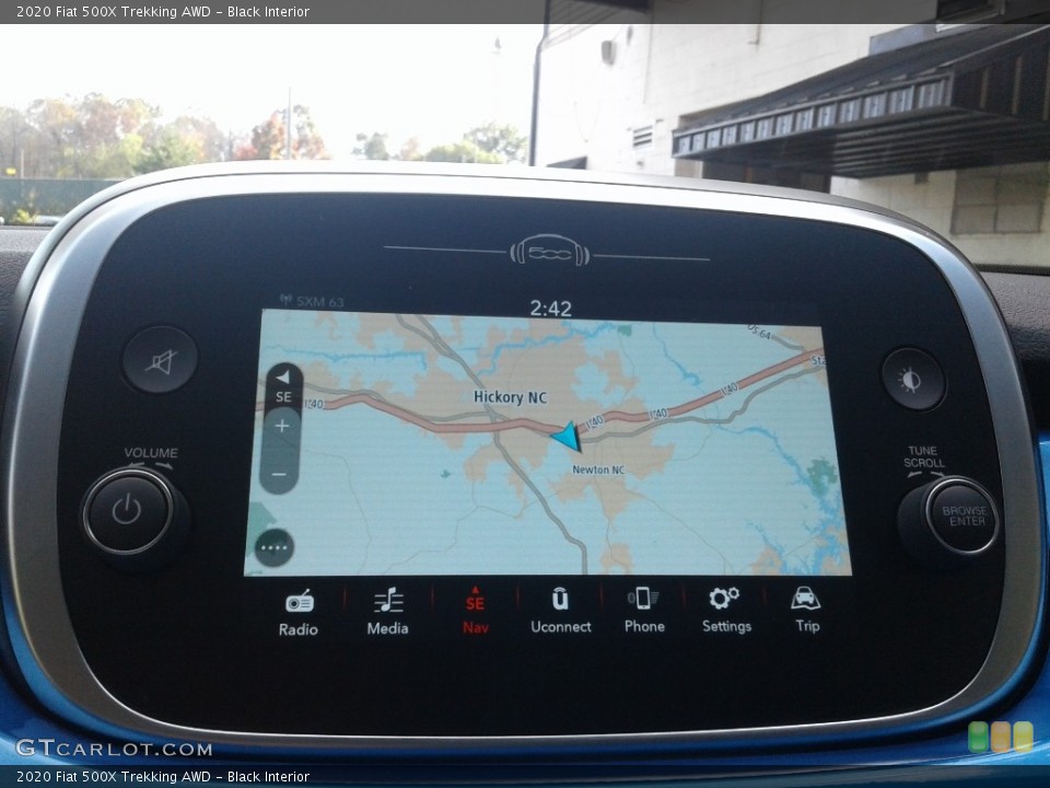 Black Interior Navigation for the 2020 Fiat 500X Trekking AWD #140142429
