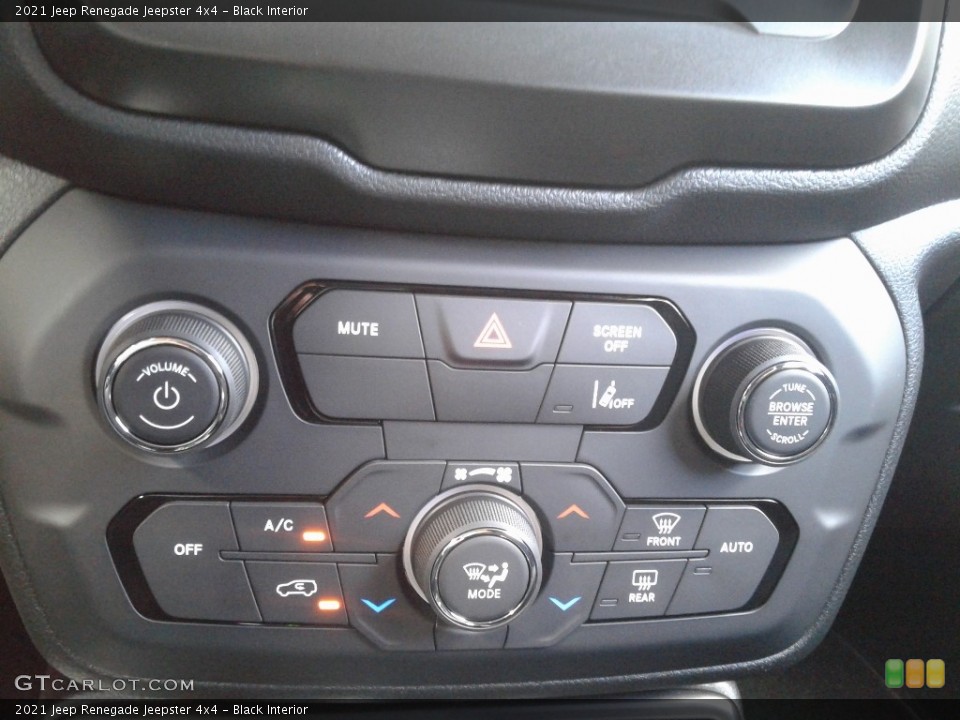 Black Interior Controls for the 2021 Jeep Renegade Jeepster 4x4 #140143366