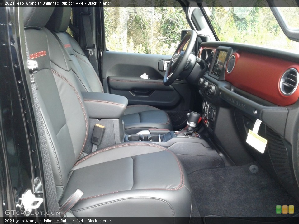 Black Interior Front Seat for the 2021 Jeep Wrangler Unlimited Rubicon 4x4 #140143904