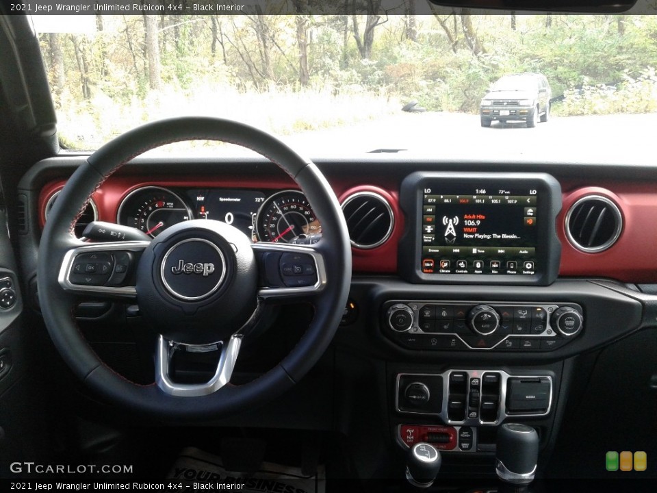 Black Interior Dashboard for the 2021 Jeep Wrangler Unlimited Rubicon 4x4 #140143937