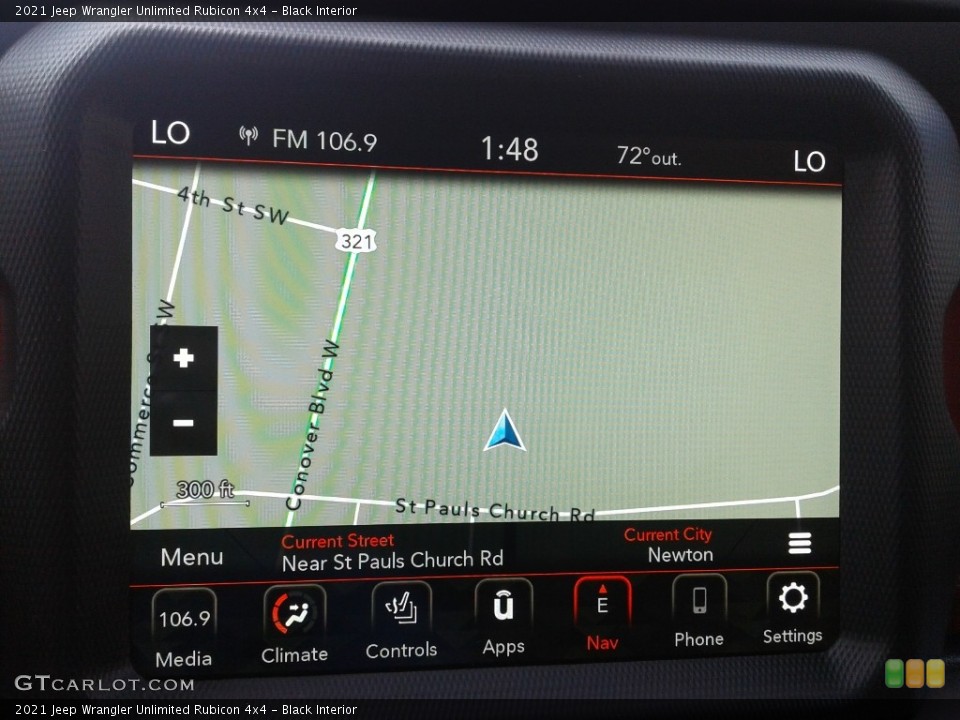 Black Interior Navigation for the 2021 Jeep Wrangler Unlimited Rubicon 4x4 #140144114