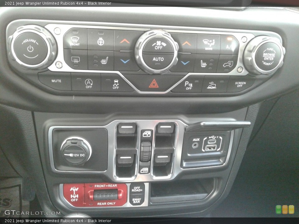 Black Interior Controls for the 2021 Jeep Wrangler Unlimited Rubicon 4x4 #140144186