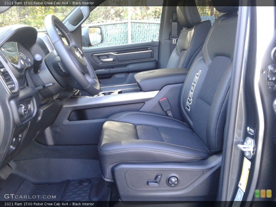 Black Interior Front Seat for the 2021 Ram 1500 Rebel Crew Cab 4x4 #140146007