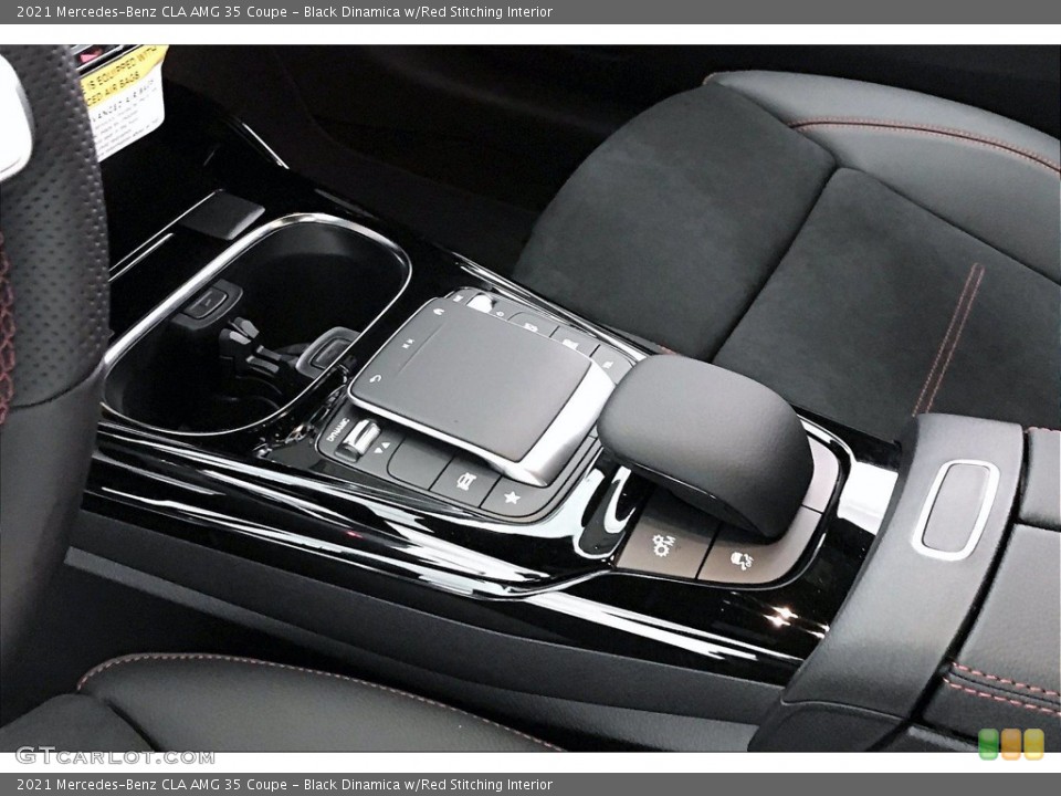 Black Dinamica w/Red Stitching Interior Controls for the 2021 Mercedes-Benz CLA AMG 35 Coupe #140146586