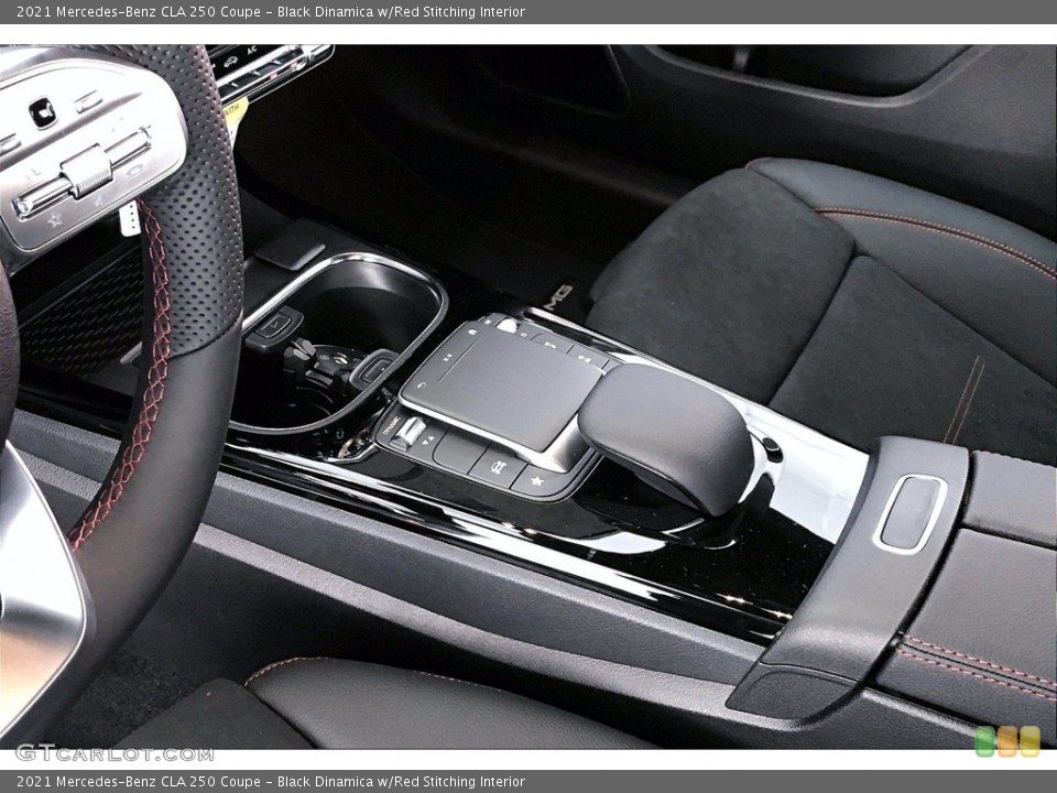 Black Dinamica w/Red Stitching Interior Controls for the 2021 Mercedes-Benz CLA 250 Coupe #140146832