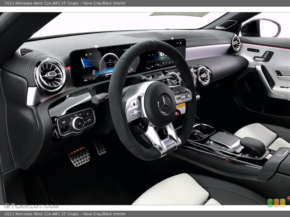 Neva Gray/Black Interior Front Seat for the 2021 Mercedes-Benz CLA AMG 35 Coupe #140147018