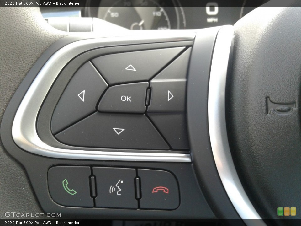 Black Interior Steering Wheel for the 2020 Fiat 500X Pop AWD #140147904