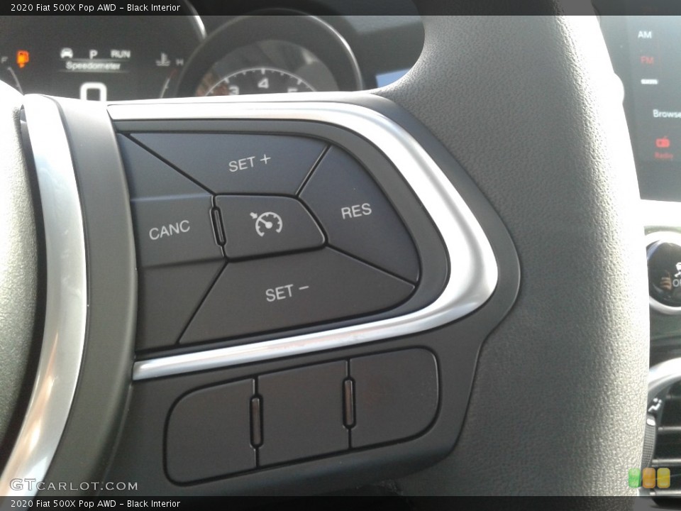 Black Interior Steering Wheel for the 2020 Fiat 500X Pop AWD #140147909
