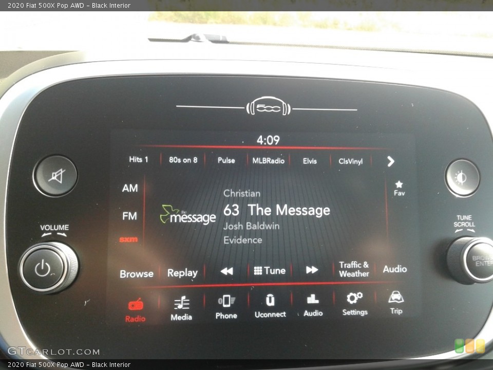 Black Interior Audio System for the 2020 Fiat 500X Pop AWD #140147921