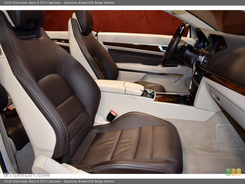 Espresso Brown/Silk Beige Interior Front Seat for the 2016 Mercedes-Benz E 550 Cabriolet #140148413