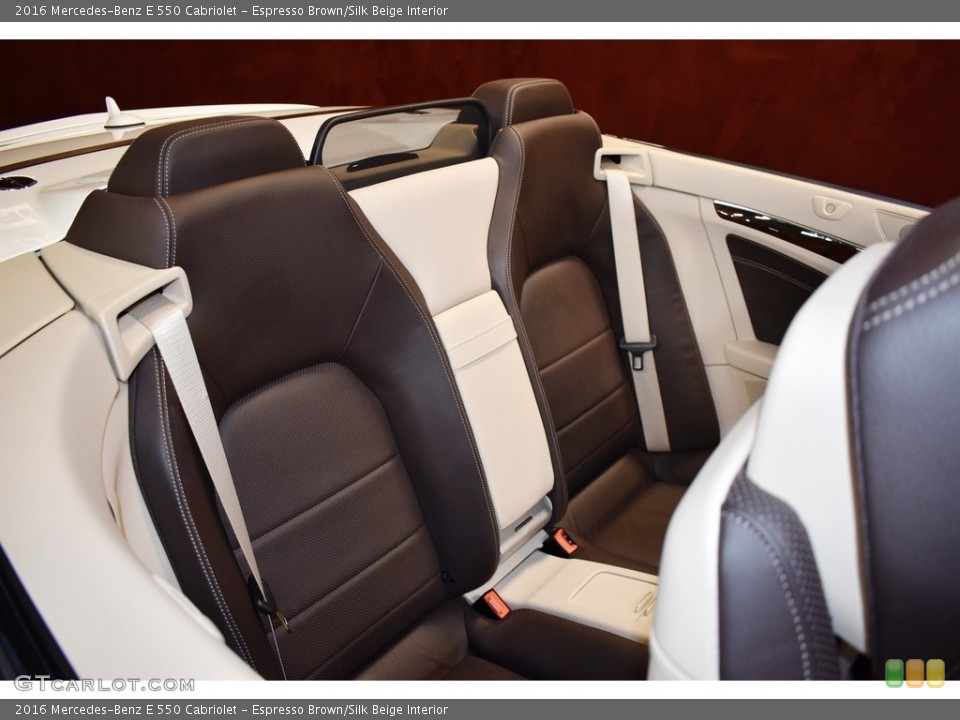 Espresso Brown/Silk Beige Interior Rear Seat for the 2016 Mercedes-Benz E 550 Cabriolet #140148453