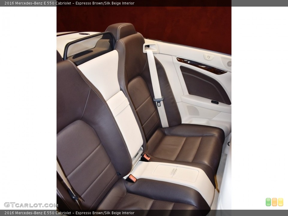 Espresso Brown/Silk Beige Interior Rear Seat for the 2016 Mercedes-Benz E 550 Cabriolet #140148473