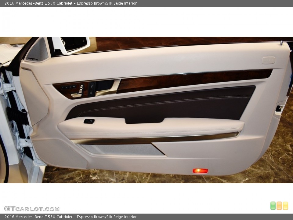Espresso Brown/Silk Beige Interior Door Panel for the 2016 Mercedes-Benz E 550 Cabriolet #140148515