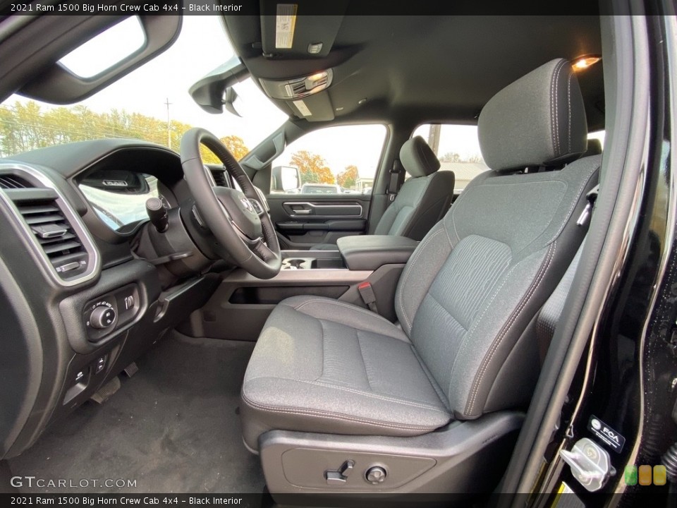 Black Interior Front Seat for the 2021 Ram 1500 Big Horn Crew Cab 4x4 #140149686