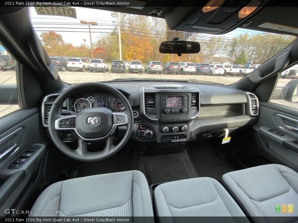 Diesel Gray/Black Interior Photo for the 2021 Ram 1500 Big Horn Quad Cab 4x4 #140150016