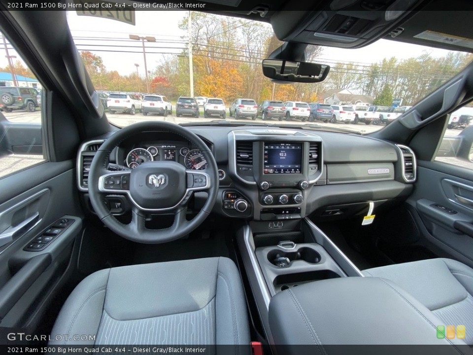 Diesel Gray/Black Interior Photo for the 2021 Ram 1500 Big Horn Quad Cab 4x4 #140150589