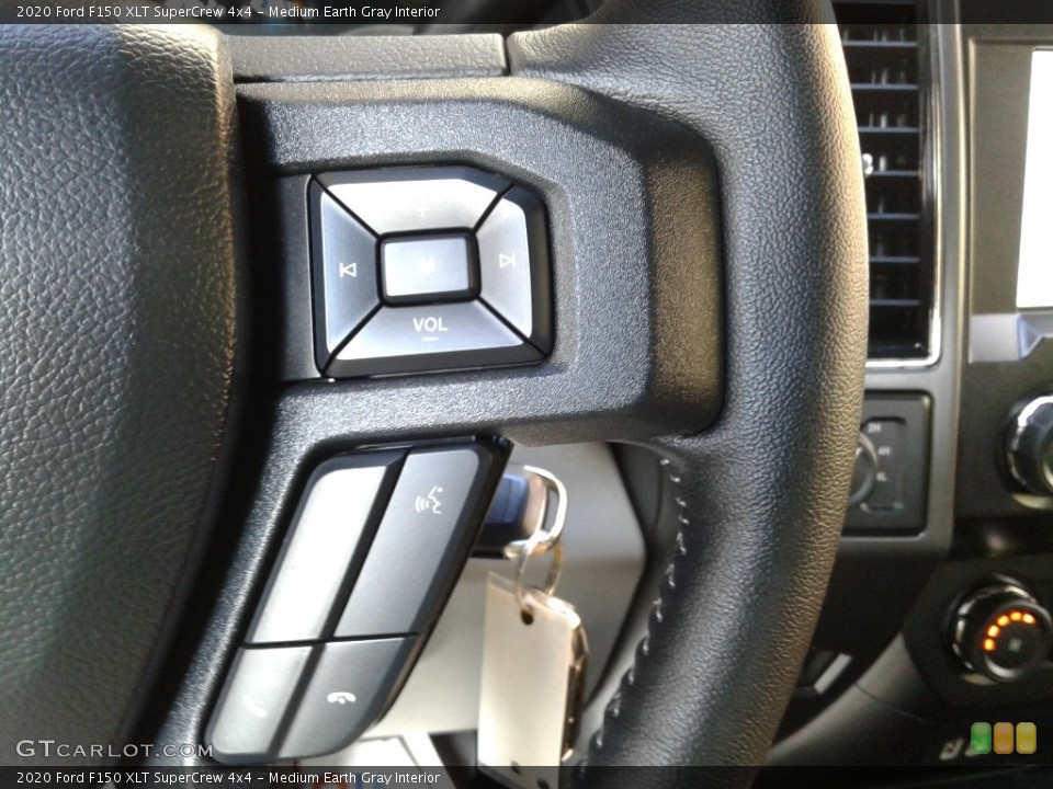 Medium Earth Gray Interior Steering Wheel for the 2020 Ford F150 XLT SuperCrew 4x4 #140151144