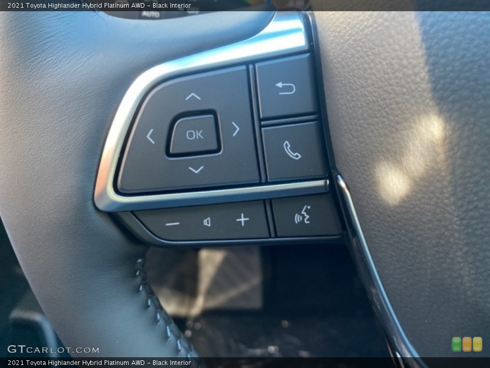 Black Interior Steering Wheel for the 2021 Toyota Highlander Hybrid Platinum AWD #140151993