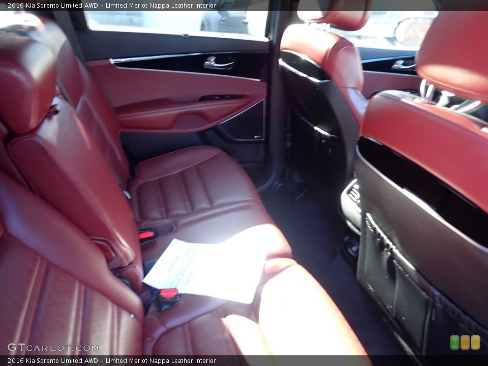 Limited Merlot Nappa Leather Interior Rear Seat for the 2016 Kia Sorento Limited AWD #140155166