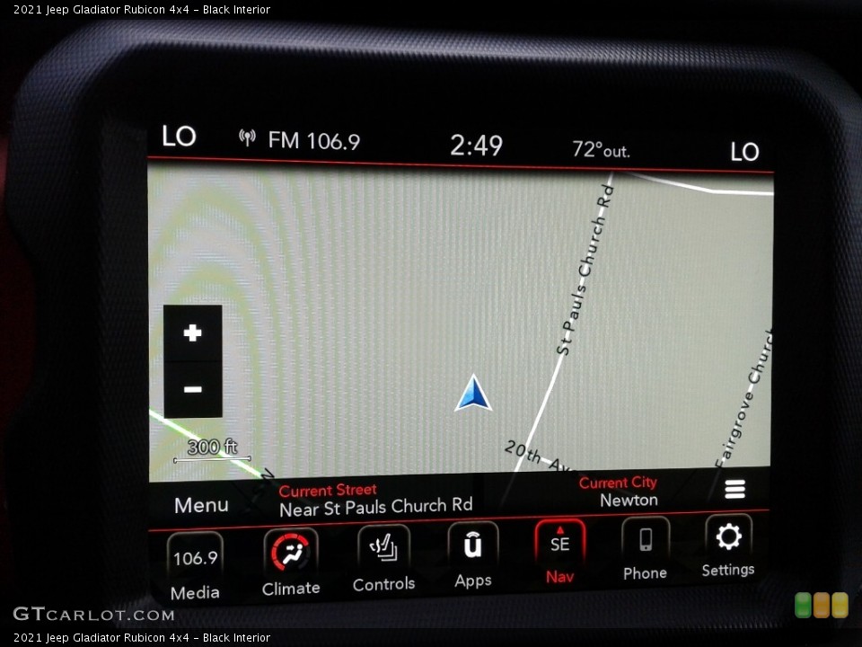 Black Interior Navigation for the 2021 Jeep Gladiator Rubicon 4x4 #140156496