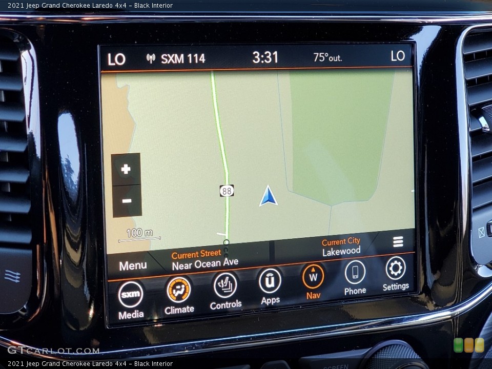 Black Interior Navigation for the 2021 Jeep Grand Cherokee Laredo 4x4 #140156535